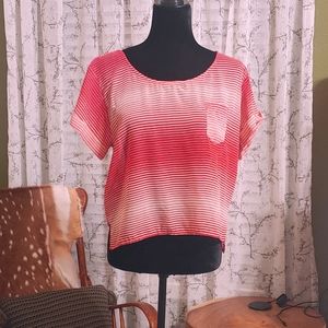 Striped top with pocket